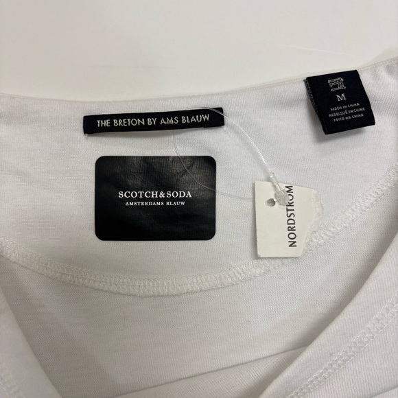 NWT Scotch & Soda AMSTERDAMS BLAUW Green and White Striped Shirt - Picture 5 of 10